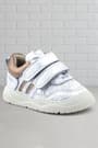 Rakerplus Schaggy Genuine Leather Silver Shiny Baby Sports Shoes