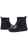 Rakerplus Genuine Leather black patent leather Zippered Girls Kids Boots