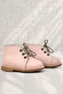 Rakerplus Genuine Leather Powder Lace-up Baby Girl Boots
