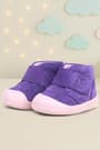 Rakerplus Yoohoo Genuine Leather Purple Powder Color Banded Baby Girl Boots
