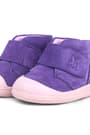 Rakerplus Yoohoo Genuine Leather Purple Powder Color Banded Baby Girl Boots