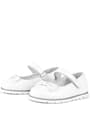 Rakerplus Genuine Leather White Girls Babettes Flat Shoes With Bow