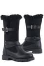 Rakerplus Black Zippered Girls Knee Boots Booties