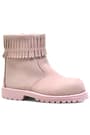 Rakerplus Zippered Genuine Leather Pink Boots Girls Boots Chiron