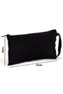 Rakerplus Black 21x10 cm Zippered Gabardine Fabric Pencil Case