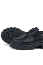 Rakerplus Black Patterned Rougan Genuine Leather Laced Up Girls' Oxford School Shoes