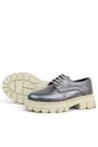 Rakerplus Platinum Genuine Leather Laced Up Girls Kids' Oxford School Shoes