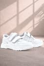 Rakerplus Genuine Leather White High Soled Girls Sneakers Shoes