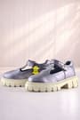 Rakerplus Genuine Leather Platinum Cream Sole Floral Detailed Girls' Casual Shoes