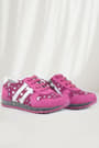 Rakerplus Genuine Leather Fuschia Shiny Sole Girls' Sports Shoes