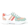 Rakerplus Genuine Leather Green Pink Girls Sneakers
