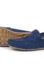 Rakerplus Navy Blue Suede Kid Boys Loafers Shoes 3400-LT.26