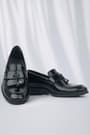 Rakerplus Loafer Black Patient Leather Classic Shoes For Boys 3040-SR.26