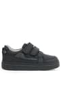 Rakerplus Black Genuine Leather Banded Men Kids' Sneaker Shoes X3506-S1-DERI.31