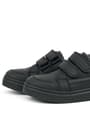 Rakerplus Black Genuine Leather Banded Men Kids' Sneaker Shoes X3506-S1-DERI.31