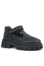 Rakerplus Black Matte Velcro Girls School Shoes 910-SM.31