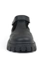 Rakerplus Black Matte Velcro Girls School Shoes 910-SM.31