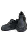Rakerplus Black Matte Velcro Girls School Shoes 910-SM.31