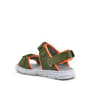 Rakerplus Wisps Genuine Leather Khaki-Orange Kids Velcro Sandals
