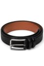 3.5 cm Classic Black Patent Leather Men Belt