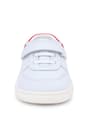Rakerplus Bob Hakiki Deri Beyaz Nubuk Kırmızı Cırtlı Bebek Sneaker Ayakkabı