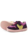 Rakerplus Bob Hakiki Deri Mor Pembe Barefoot Cırtlı Lastikli Bebek Sneaker Ayakkabı