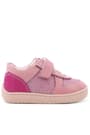 Rakerplus Bob Hakiki Deri Pembe Simli Barefoot Cırtlı Lastikli Bebek Sneaker Ayakkabı