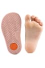 Rakerplus Bob Hakiki Deri Pembe Simli Barefoot Cırtlı Lastikli Bebek Sneaker Ayakkabı