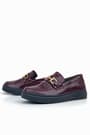 Rakerplus Bordo Tokalı Loafer Çocuk Klasik Ayakkabı