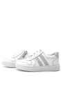 Rakerplus Hakiki Deri Beyaz Bağcıklı Fermuarlı Çocuk Sneaker Ayakkabı