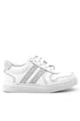 Rakerplus Hakiki Deri Beyaz Bağcıklı Fermuarlı Çocuk Sneaker Ayakkabı