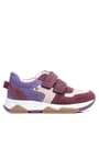 Rakerplus Hakiki Deri Bordo Pembe Metal Detaylı Kız Çocuk Sneakers Ayakkabı