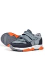 Rakerplus Hakiki Deri Koyu Gri Çocuk Cırtlı Sneakers Spor Ayakkabı