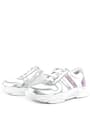 Rakerplus Hakiki Deri Gümüş Pembe Kalın Tabanlı Kız Çocuk Sneakers Ayakkabı