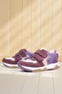 Rakerplus Hakiki Deri Bordo Pembe Metal Detaylı Kız Çocuk Sneakers Ayakkabı