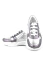 Rakerplus Hakiki Deri Platin Pembe Kalın Taban Kız Çocuk Sneakers Ayakkabı