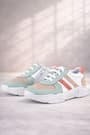 Rakerplus Hakiki Deri Yeşil Pembe Kız Çocuk Sneakers Ayakkabı
