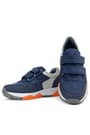 Rakerplus Hakiki Deri Lacivert Gri Çocuk Sneakers Spor Ayakkabı