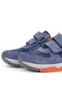 Rakerplus Hakiki Deri Mavi Süet Taba Çocuk Cırtlı Sneakers Spor Ayakkabı