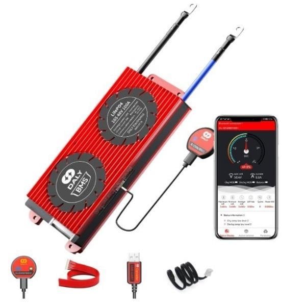 DALY SMART BMS 16S 100A LIFEPO4 KONTROL DEVRESİ RACK