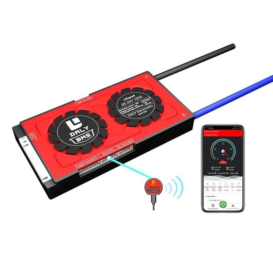 Daly Smart BMS 8S 150A 24V LiFePO4 Kontrol Devresi