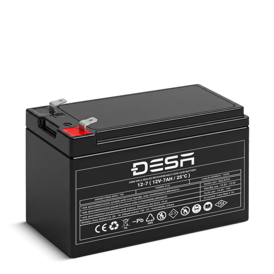DESA DS12-7 12V 7Ah Bakımsız Kuru Akü