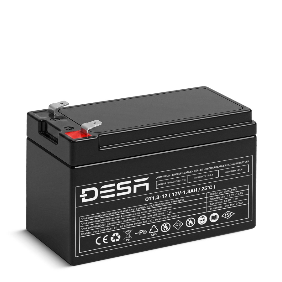 DESA OT1.3-12 12V 1.3AH Bakımsız Kuru Akü