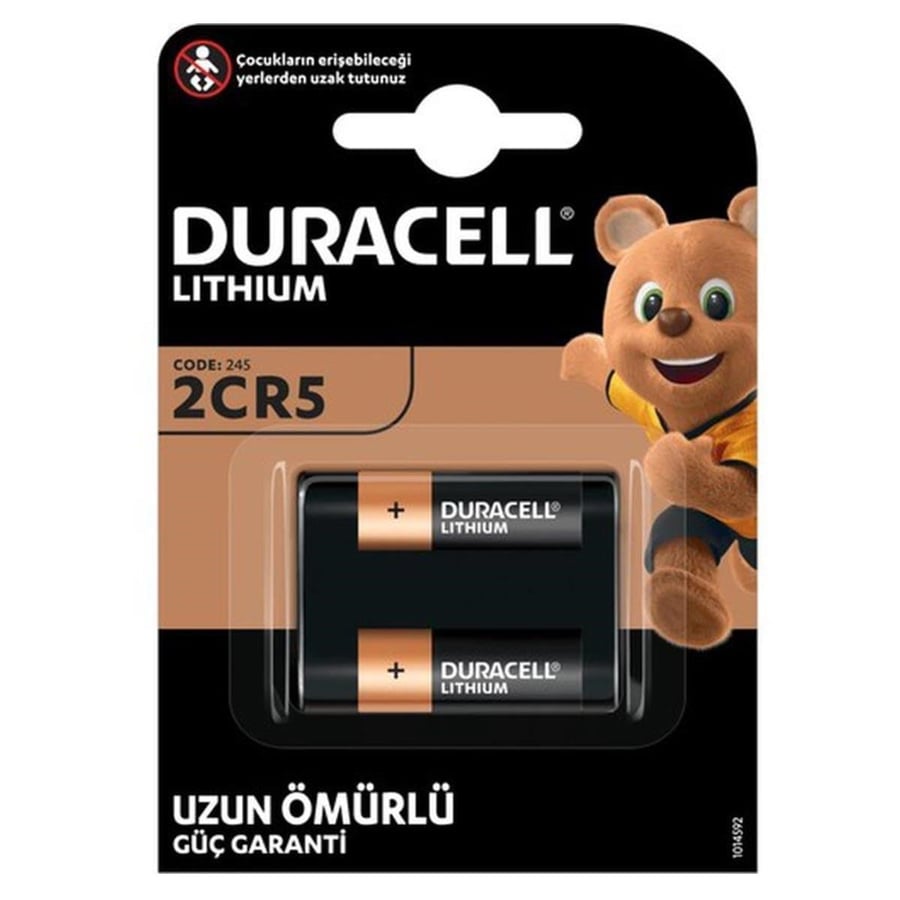 Duracell 2CR5 6V Lityum Tekli Paket Pil