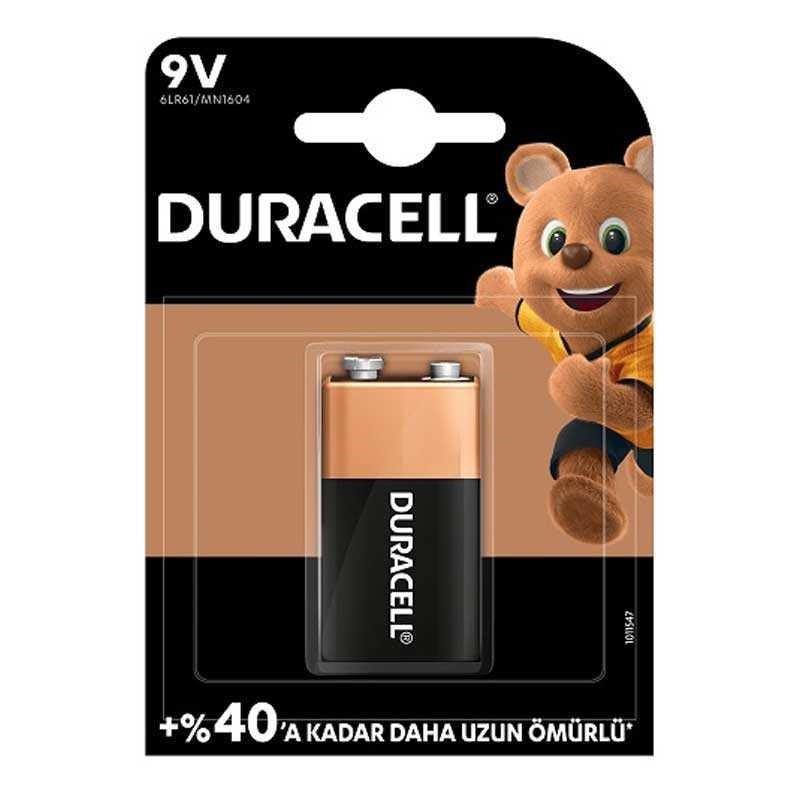 Duracell 9V Alkalin Tekli Paket Pil