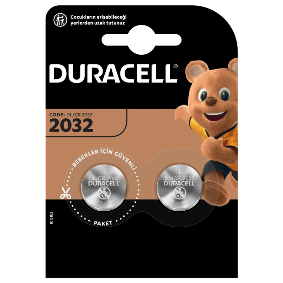 Duracell CR2032 3V Lithium 2'li Paket Pil