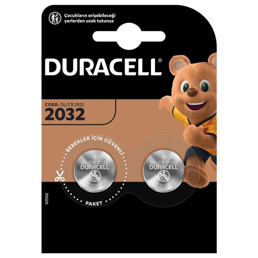 Duracell CR2032 3V Lityum 2'li Paket Pil