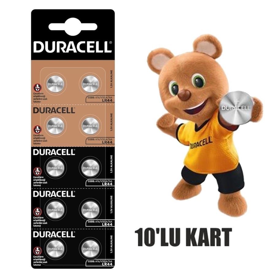 Duracell LR44 1.5V Alkalin 10'lu Paket Pil