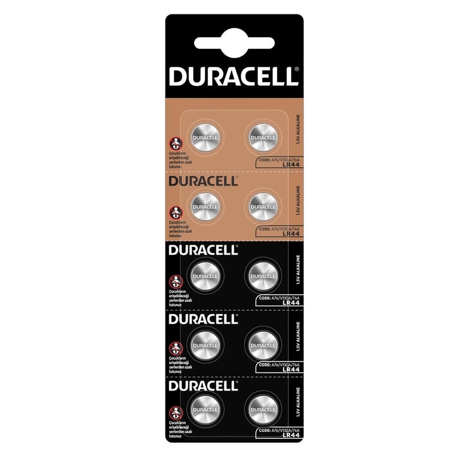 Duracell LR44 1.5V Alkalin 10'lu Paket Pil