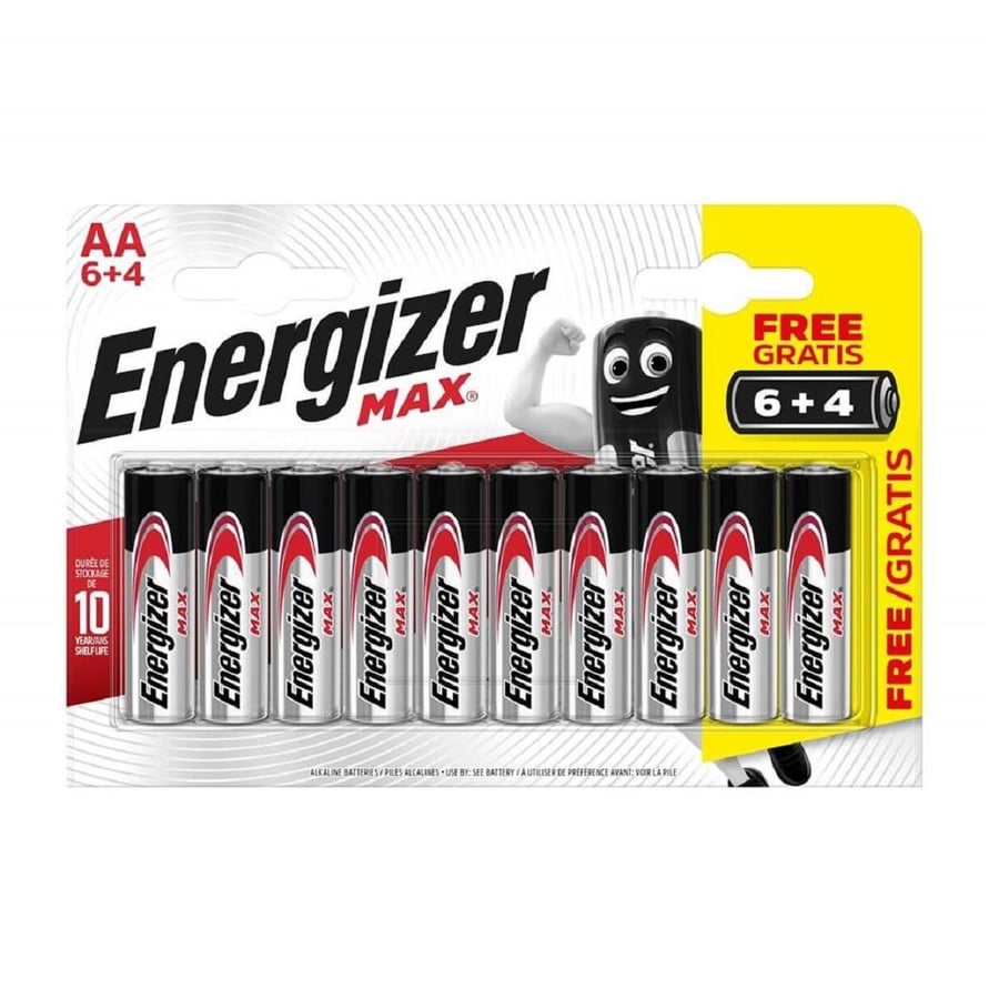 Energizer AA 1.5V Alkalin 10'lu Paket Pil - Max 